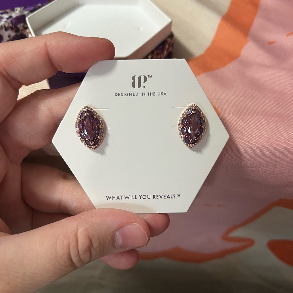 Elegant Purple Amethyst Earrings